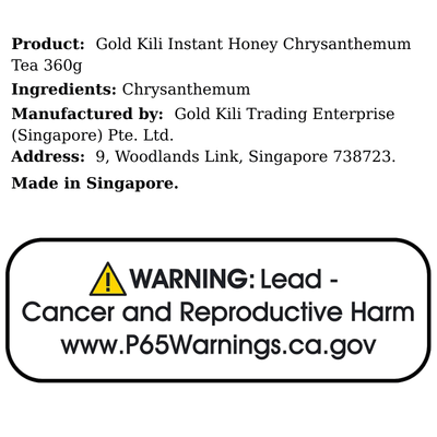 Gold Kili Instant Honey Chrysanthemum Tea 360g - A&E Foodstore