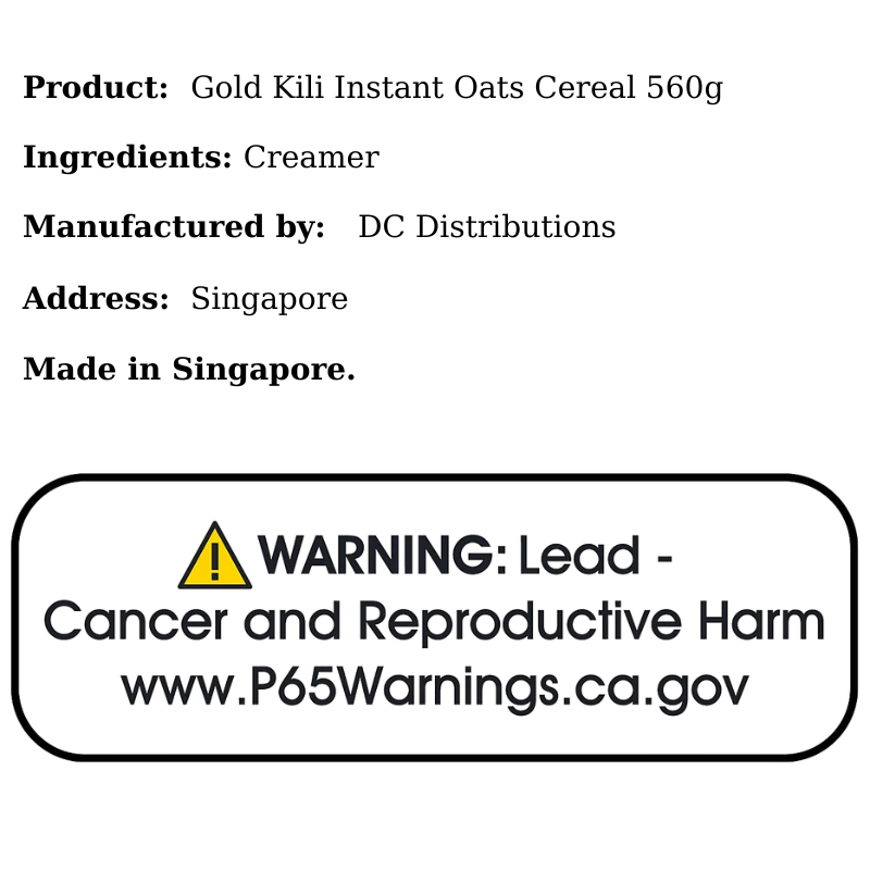 Gold Kili Instant Oats Cereal 560g - A&E Foodstore