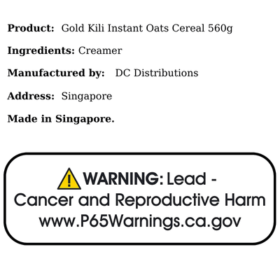 Gold Kili Instant Oats Cereal 560g - A&E Foodstore