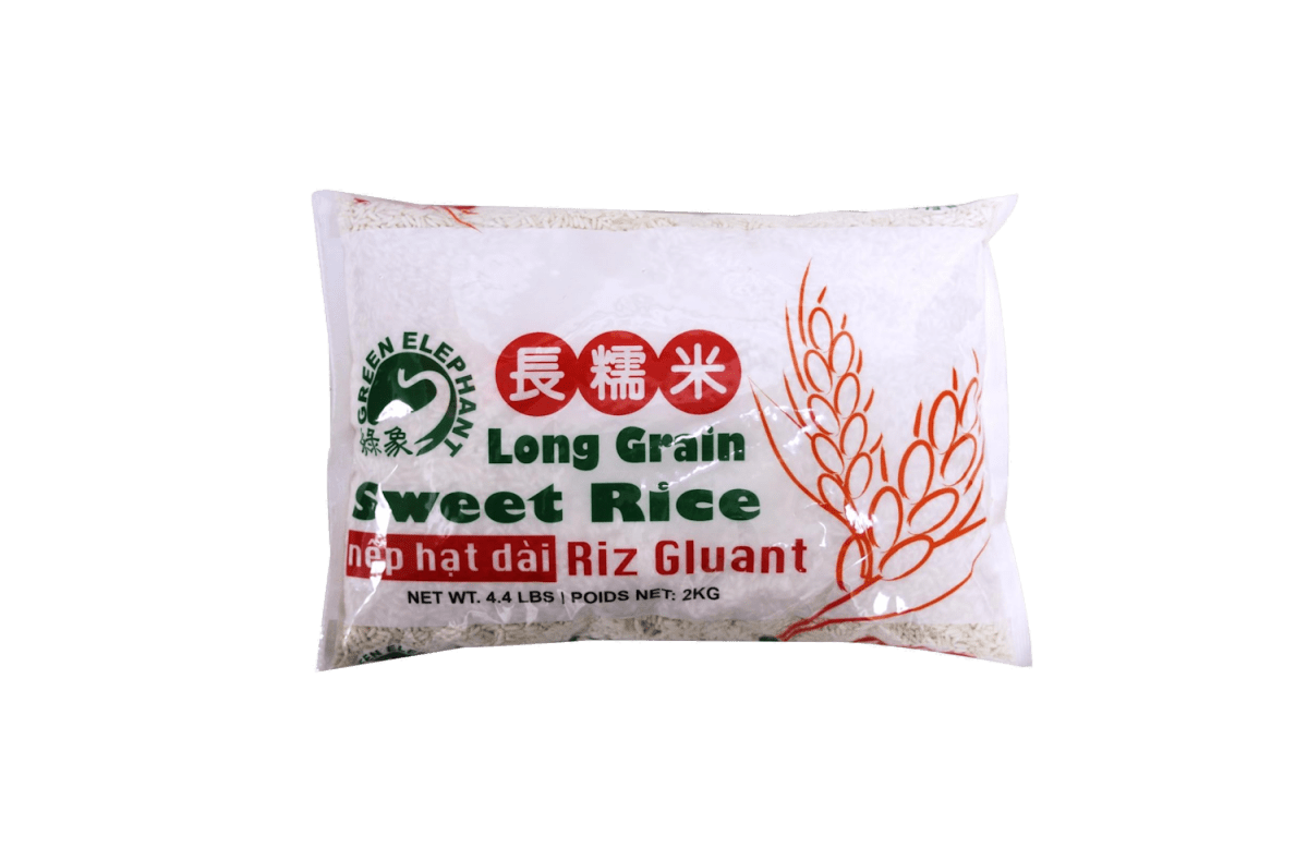 Green Elephant Thai Pure White (Glutinous) Long Grain Sweet Rice 4.4 lbs - A&E Foodstore