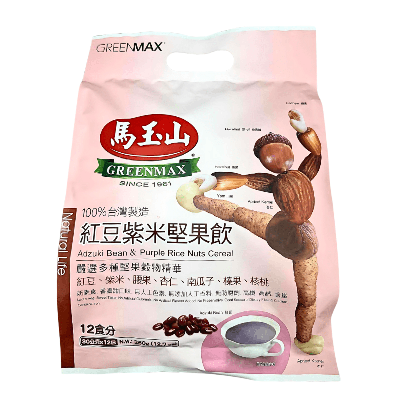 Greenmax Adzuki & Purple Rice Cereal 360g - A&E Foodstore