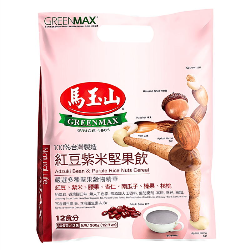 Greenmax Adzuki & Purple Rice Cereal 360g – A&E Foodstore