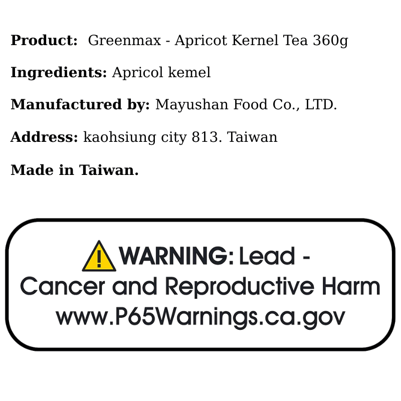 Greenmax Apricot Kernel Tea 360g - A&E Foodstore