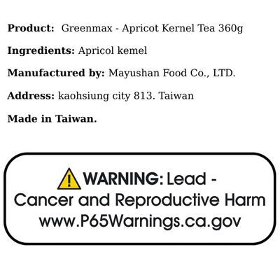 Greenmax Apricot Kernel Tea 360g - A&E Foodstore