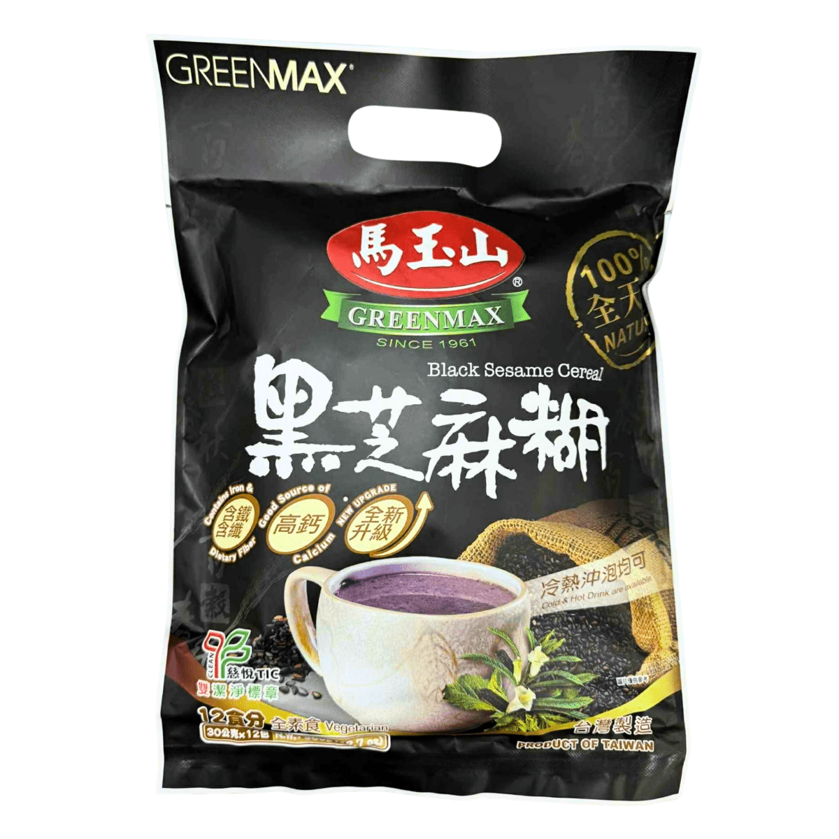 Greenmax Black Sesame Cereal 360g - A&E Foodstore