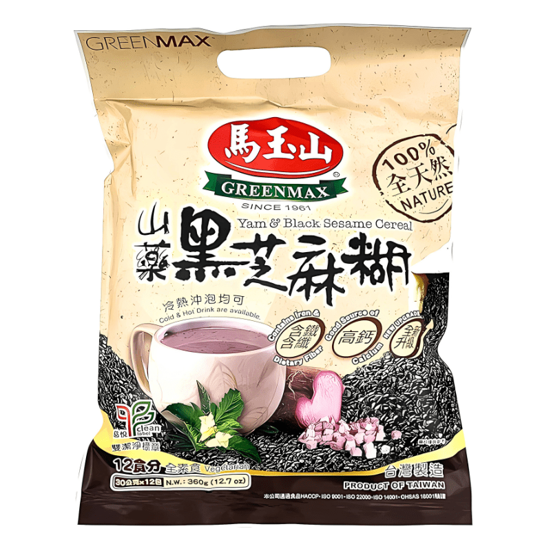 Greenmax Yam & Black Sesame Cereal 360g - A&E Foodstore