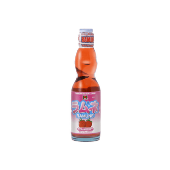 Hana Ramune Carbonated Soft Drink Strawberry Flavor 200ml - A&E Foodstore