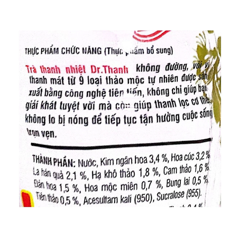 Dr. Thanh Herbal Tea No Sugar 11 oz