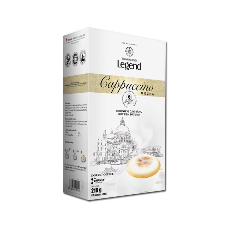 Trung Nguyen Legend Cappuccino Mocha Instant Coffee 12*18g