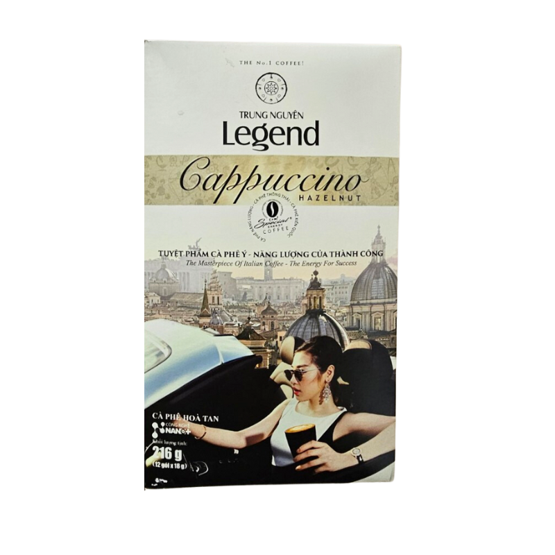 Trung Nguyen Legend Cappuccino Hazelnut Instant Coffee 12*18g