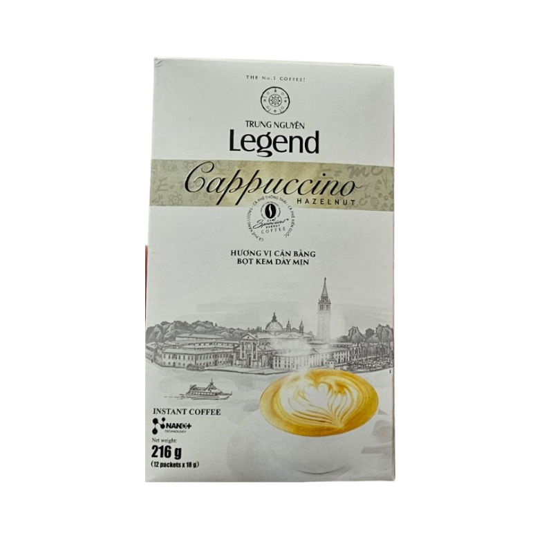 Trung Nguyen Legend Cappuccino Hazelnut Instant Coffee 12*18g