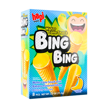Hapi Snacks Wafer Cone Banana Flavored 2.5oz - A&E Foodstore