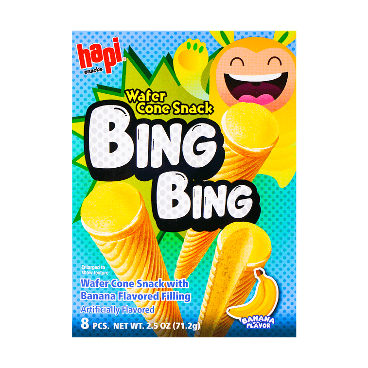 Hapi Snacks Wafer Cone Banana Flavored 2.5oz - A&E Foodstore