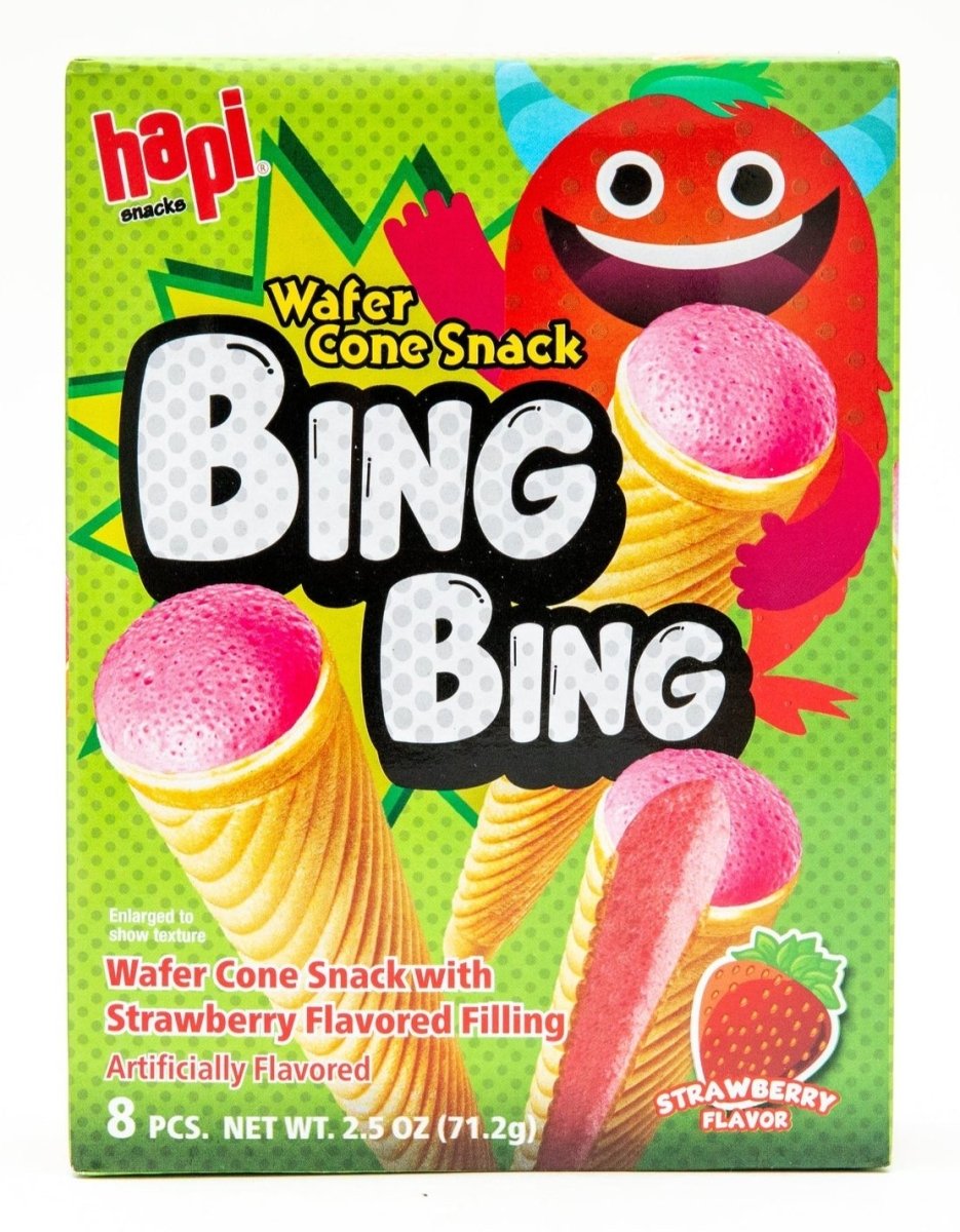 Hapi Wafer Cone Strawberry 2.5oz | Banh Oc Que – A&E Foodstore
