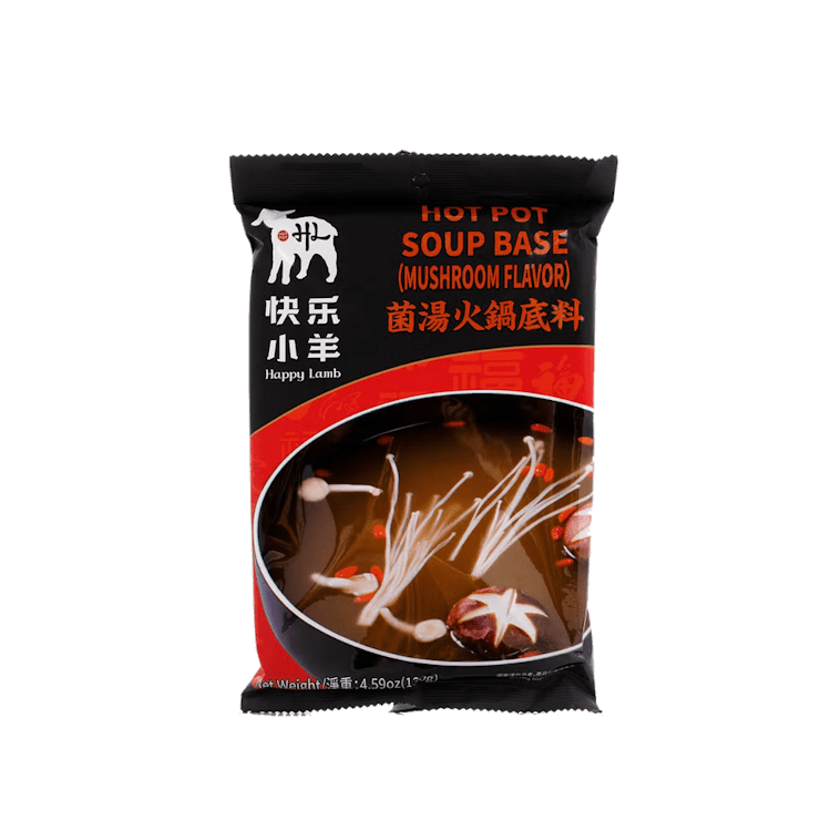 Happy Lamb Mushroom Soup Hot Pot Base 130 g - A&E Foodstore