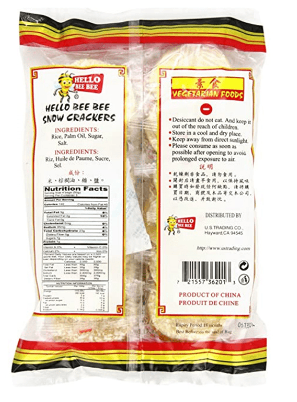 Hello Bee Bee Snow Crackers 5.3 Oz - A&E Foodstore