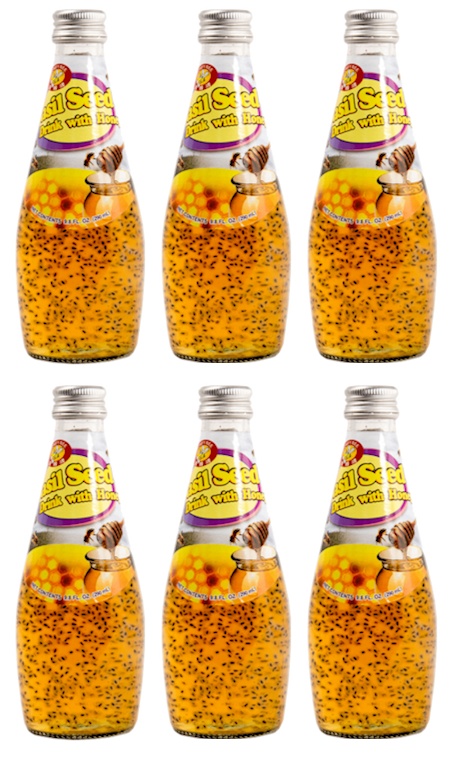 Honey Bee Basil Seed Drink Honey Flavor 9.8oz - A&E Foodstore