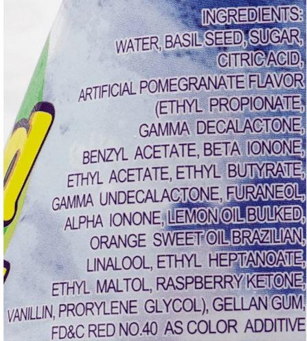 Honey Bee Basil Seed Drink, Pomegranate Flavor 9.8 oz - A&E Foodstore