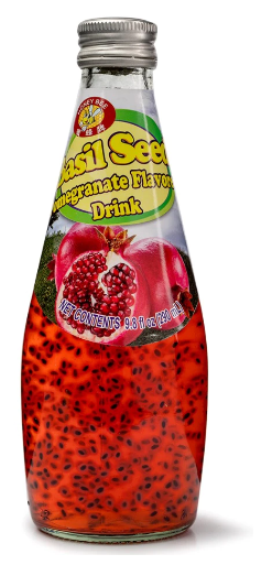 Honey Bee Basil Seed Drink, Pomegranate Flavor 9.8 oz - A&E Foodstore
