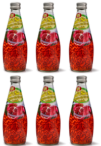 Honey Bee Basil Seed Drink, Pomegranate Flavor 9.8 oz - A&E Foodstore