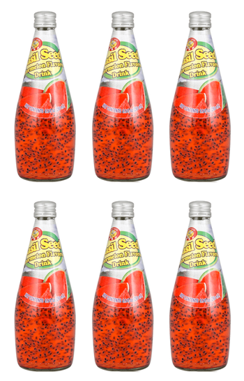Honey Bee Basil Seed Drink Watermelon Flavor 9.8oz - A&E Foodstore