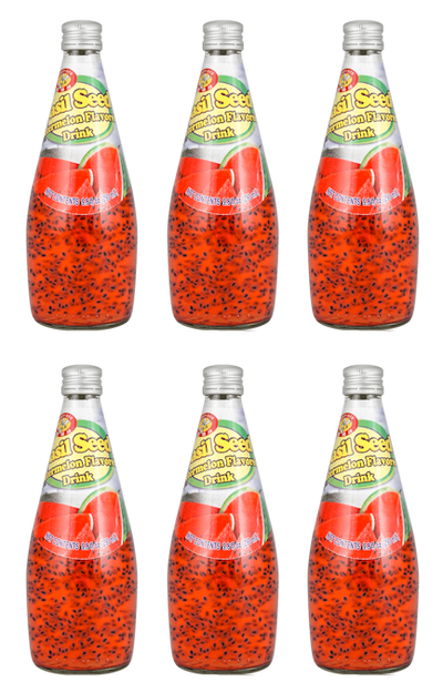 Honey Bee Basil Seed Drink Watermelon Flavor 9.8oz - A&E Foodstore