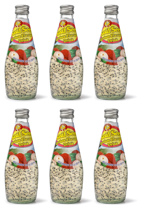 Honey Bee Basil Seed Lychee Flavor Drink 9.8 fl.oz - A&E Foodstore