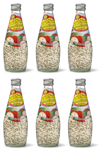 Honey Bee Basil Seed Lychee Flavor Drink 9.8 fl.oz - A&E Foodstore
