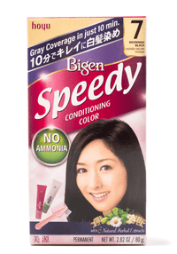 Hoyu Bigen Hair Color Hair Dye Speedy 07 Brownish Black 1 box - A&E Foodstore