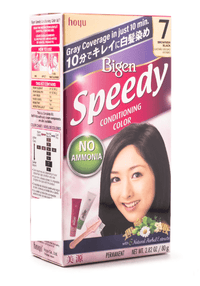Hoyu Bigen Hair Color Hair Dye Speedy 07 Brownish Black 1 box - A&E Foodstore