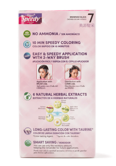 Hoyu Bigen Hair Color Hair Dye Speedy 07 Brownish Black 1 box - A&E Foodstore