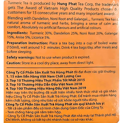Hung Phat Turmeric Tea 50g - A&E Foodstore