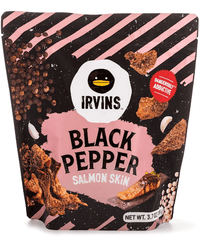 Irvins Black Pepper Salmon Skin 105 g - A&E Foodstore