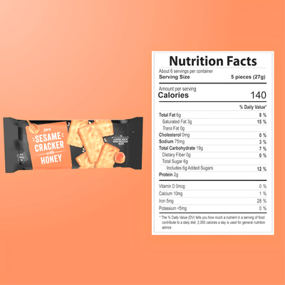 [Jans] Sesame Cracker with Honey - 5.64oz - A&E Foodstore