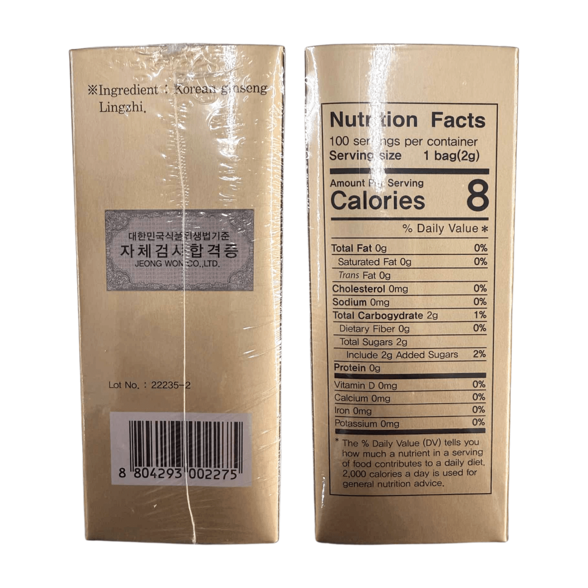 Jeong Won Korean Ginseng Lingzhi Tea - A&E Foodstore