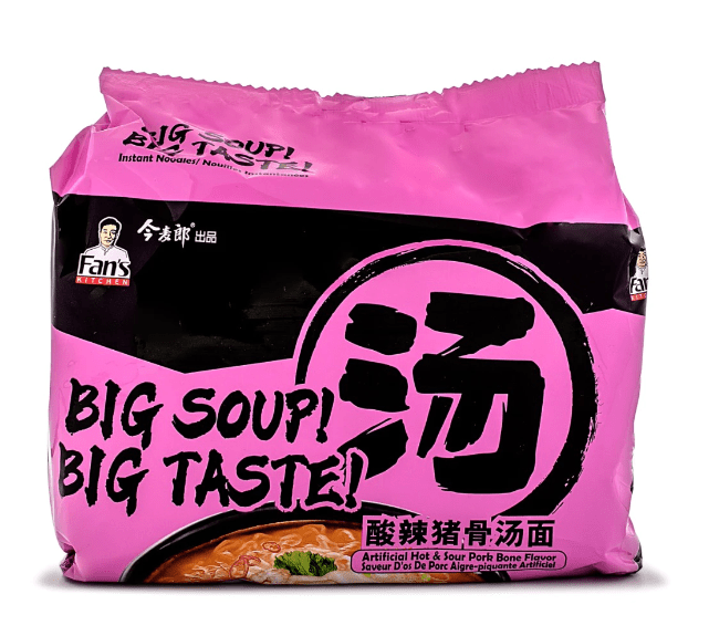 JinMaiLang Fan's Kitchen Instant Noodles, Hot and Sour Pork Bone Flavor 5pks 1 each - A&E Foodstore
