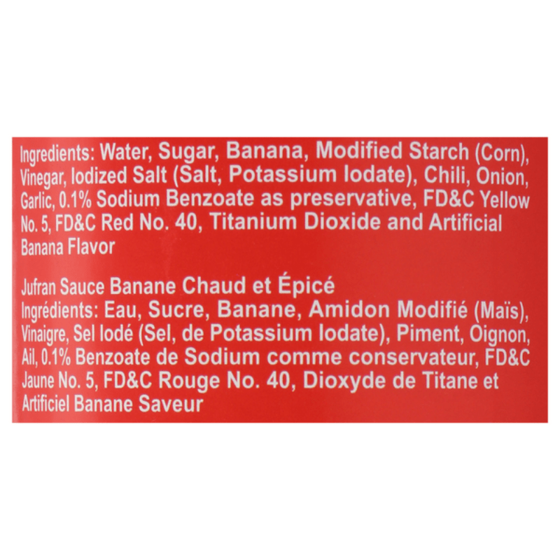 [JUFRAN] Banana Sauce Hot - 19.75 oz - A&E Foodstore