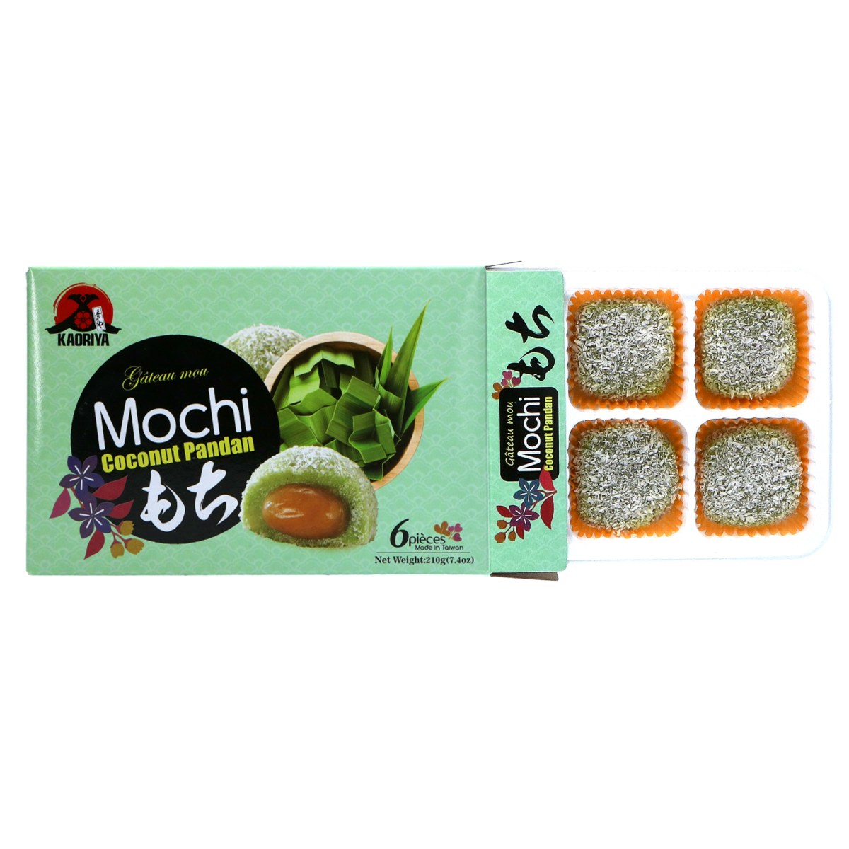 Kaoriya Coconut Pandan Mochi Cake 210g - A&E Foodstore