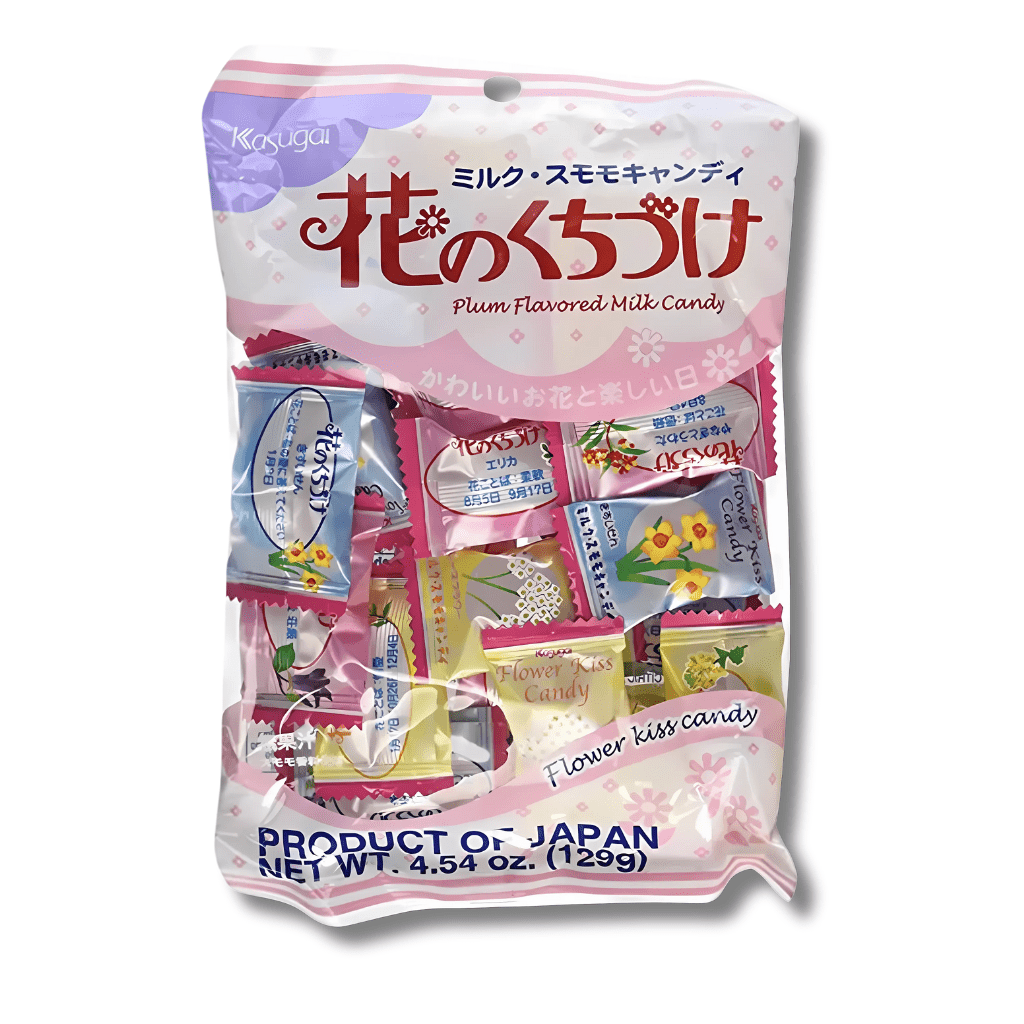 Kasugai Flower Kiss Milk Plum Hard Candy 4.54oz - A&E Foodstore