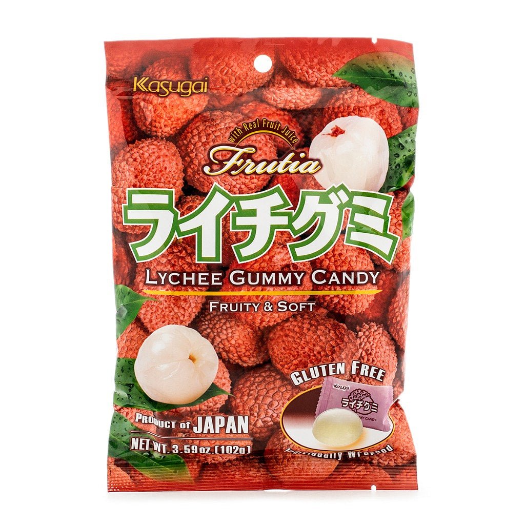 Kasugai Frutia Lychee Gummy Candy 102g - A&E Foodstore