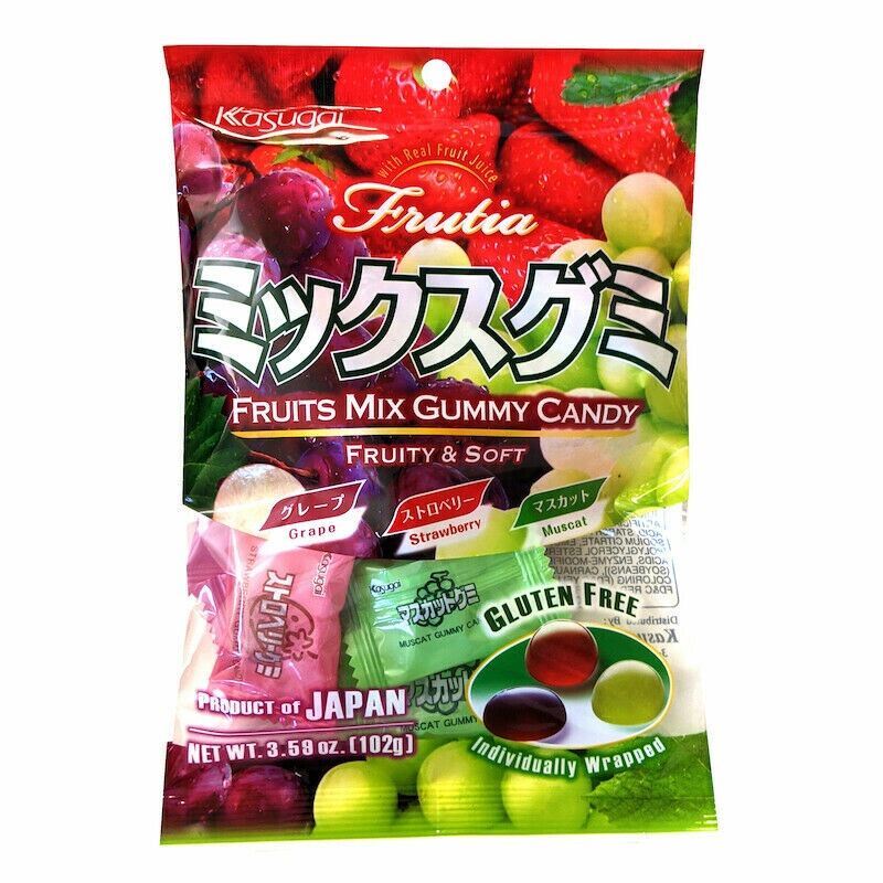 Kasugai Frutia Mix Gummy Candy 3.59oz - A&E Foodstore