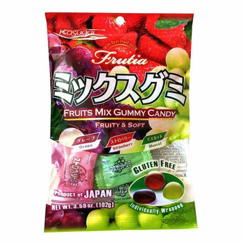 Kasugai Frutia Mix Gummy Candy 3.59oz - A&E Foodstore