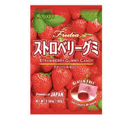Kasugai Frutia Strawberry Gummy Candy 102g - A&E Foodstore
