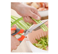 Stainless Steel Multifunction Kitchen Scissors Shears High Visibility Nut Cracker Bottle Opener