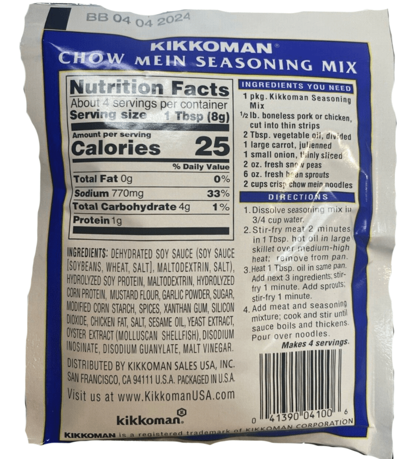 Kikkoman Chow Mein Seasoning Mix 31 g - A&E Foodstore