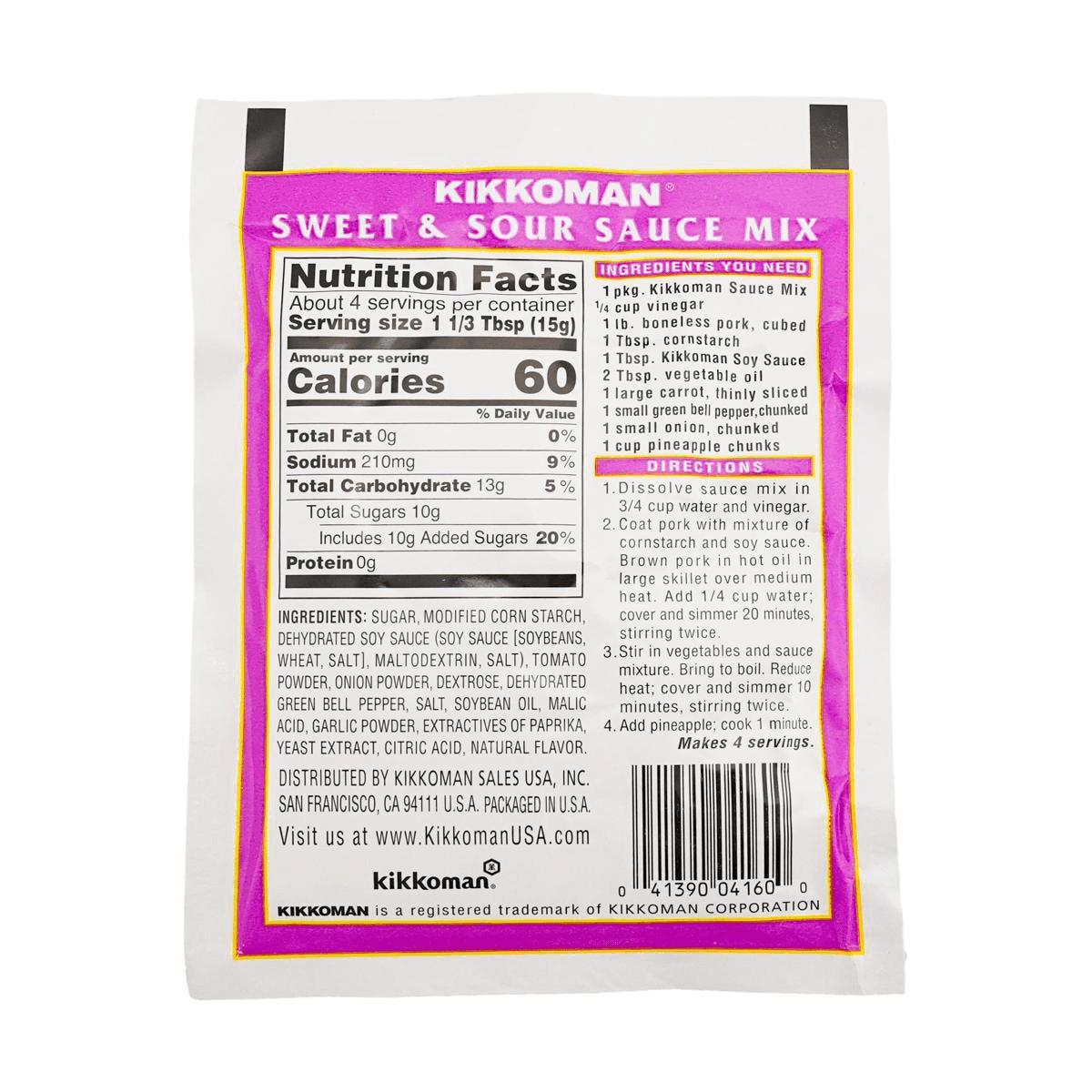 KIKKOMAN - Sweet & Sour Sauce Mix 60 gr - A&E Foodstore