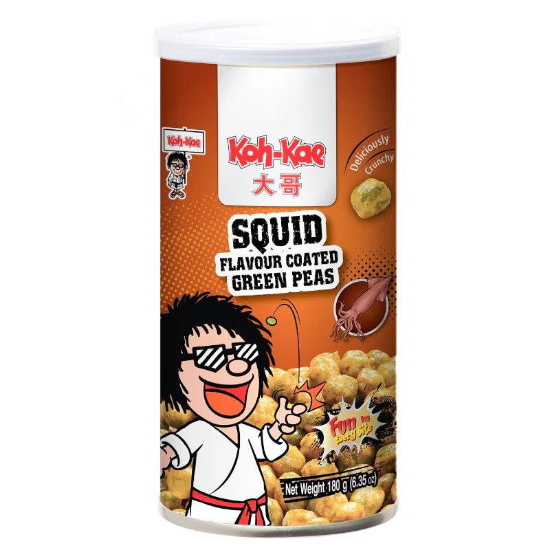 Koh Kae Peanut Snack Squid Flavour Coated Green Peas 6.35 oz - A&E Foodstore
