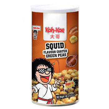 Koh Kae Peanut Snack Squid Flavour Coated Green Peas 6.35 oz - A&E Foodstore