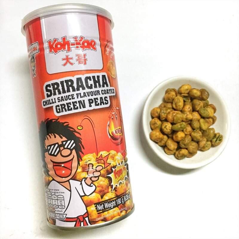 Koh Kae Peanut Snack Sriracha Chilli Sauce Flavour Coated Green Peas 6.35 oz - A&E Foodstore