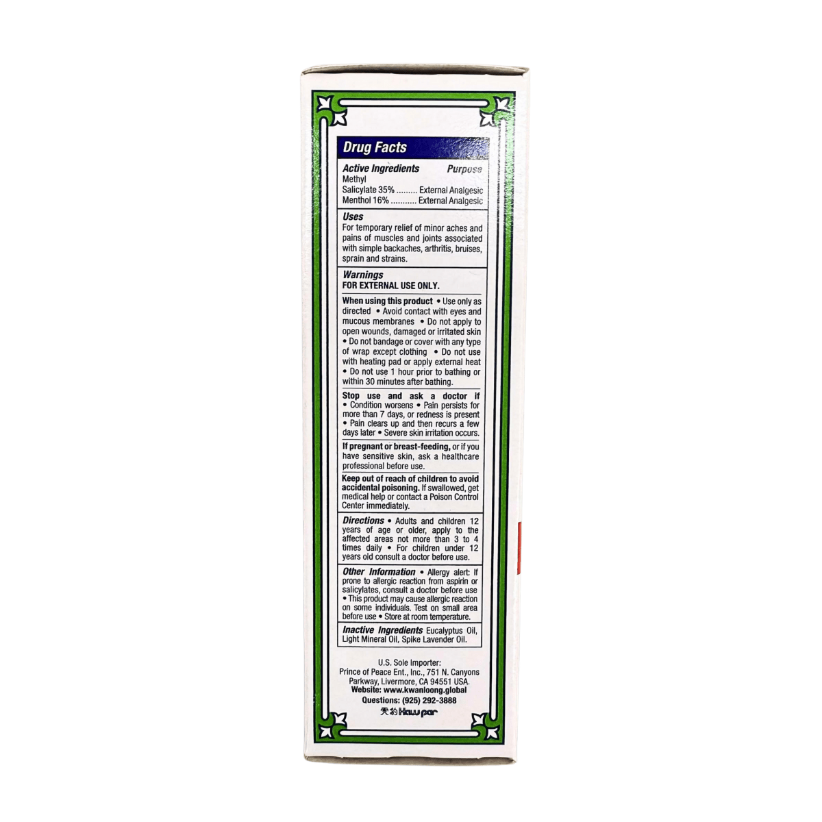 [Kwan Loong] Pain Relieving Oil - 2oz - A&E Foodstore